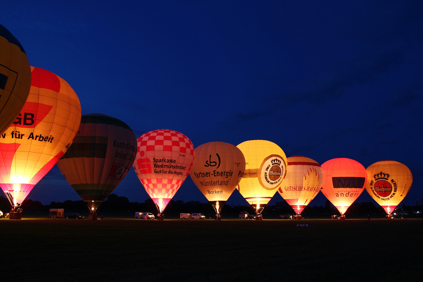 Ballonglühen beim Stadtfest Wesel 2012