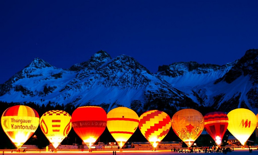 Ballonglühen in Arosa