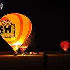 Ballonglühen mit Feuerwerk