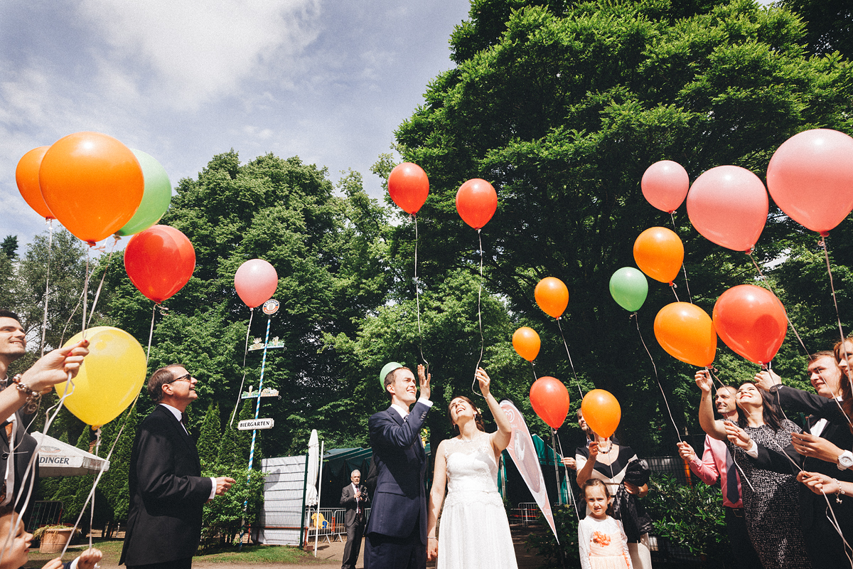 Ballons bei einer Hochzeit in Hamburg
