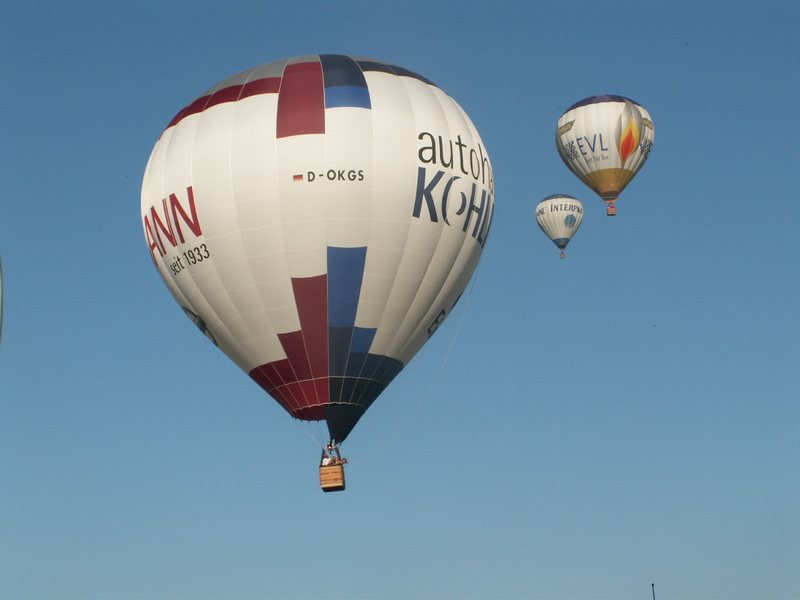 Ballons endlich in der Luft