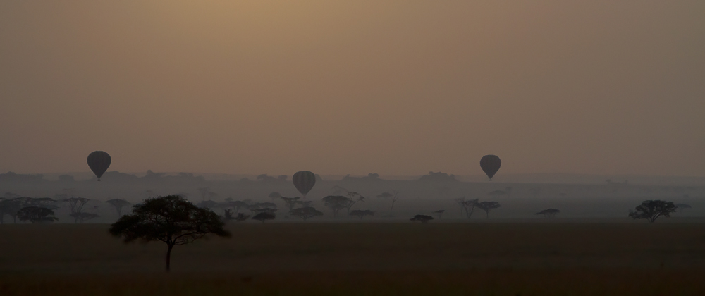 Ballons über der Serengeti