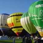 Ballons vor dem Start bei der Saxionia Ballon Fiesta 2004 in Leipzig