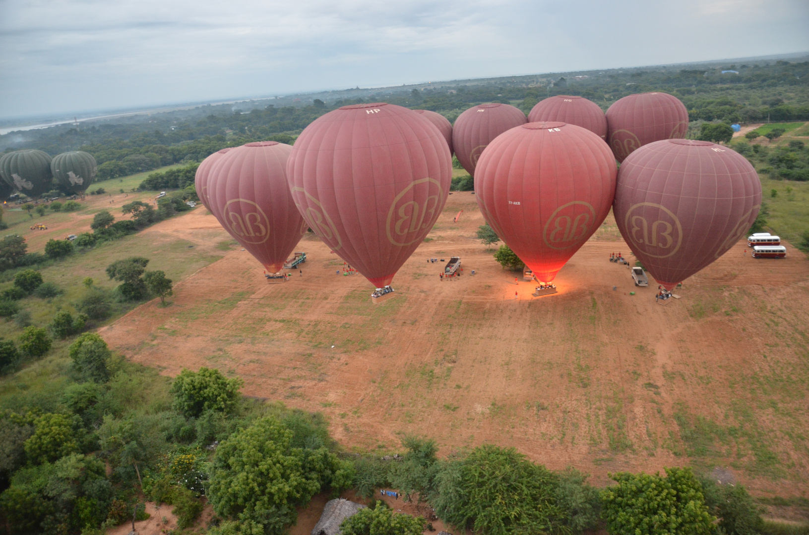 Ballonstart in Bagan