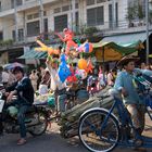 Ballonverkäufer in Phnom Penh, Kambodscha