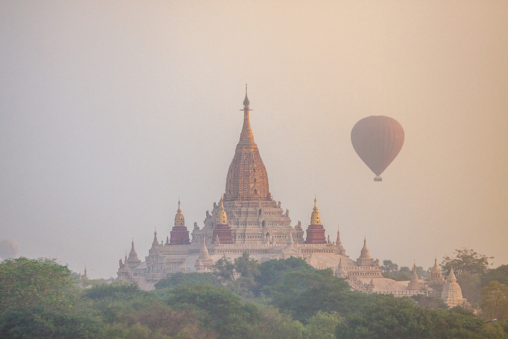 balloon over bagan -  myanmar