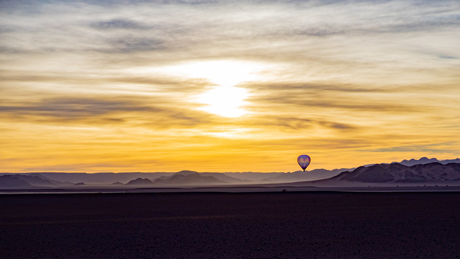 Balloon over the Namib Desert