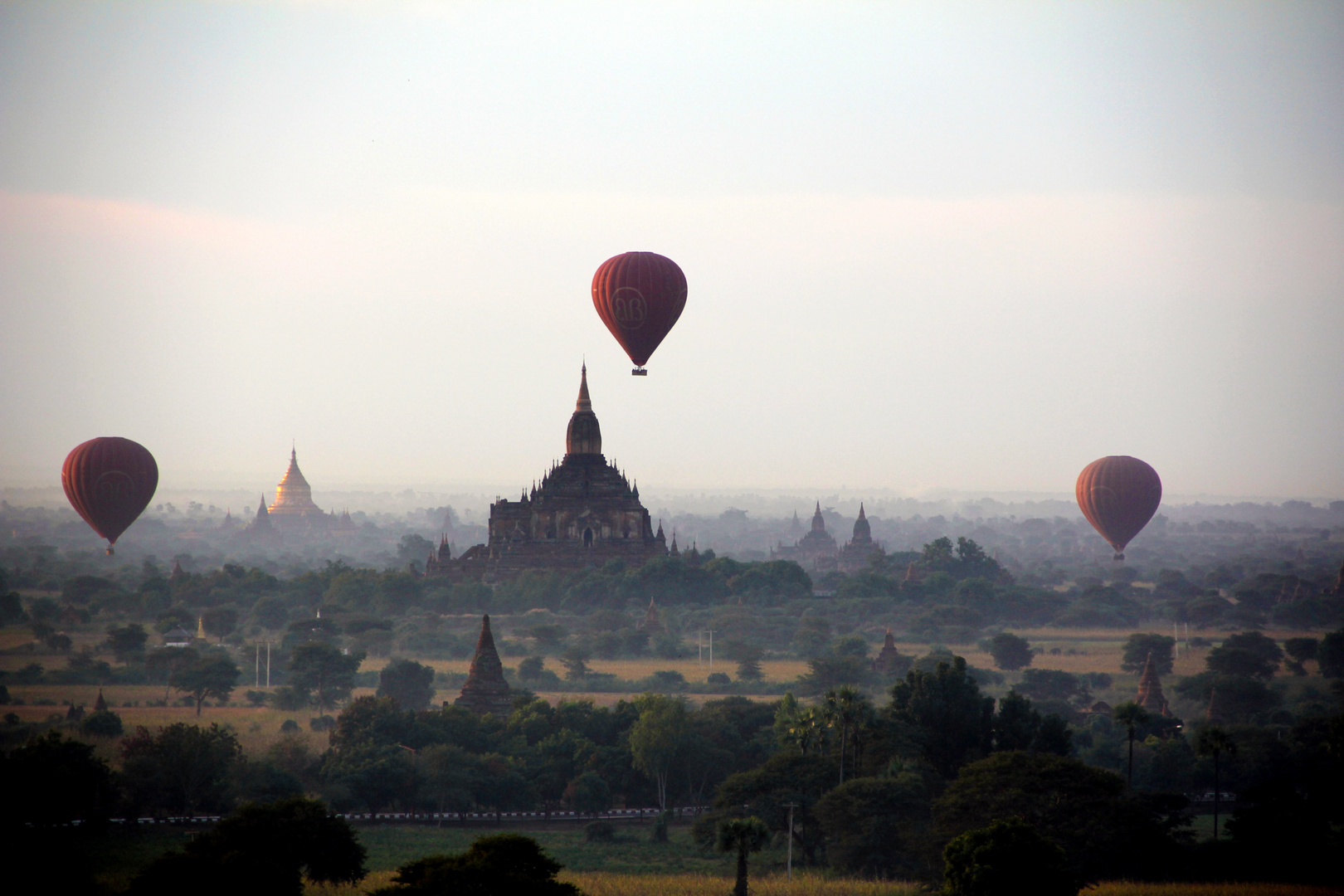 Ballooning over Bagan