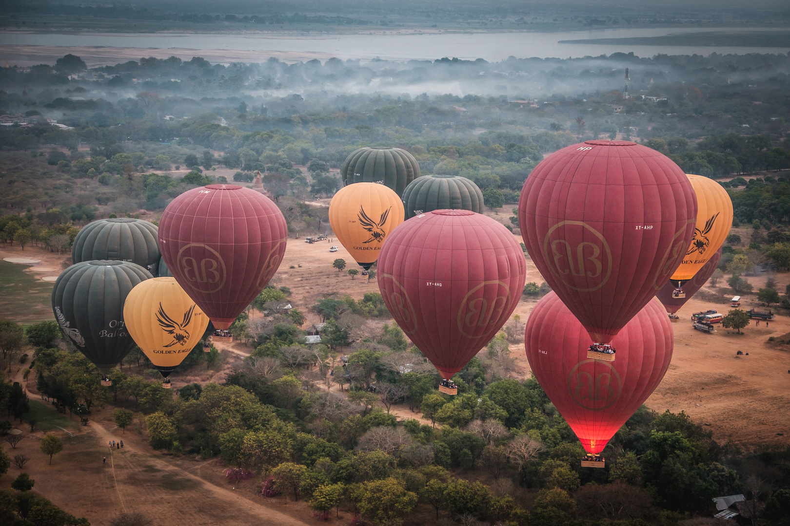 Balloons over Bagan