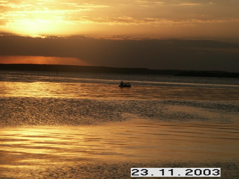 Balsero im Sonnenuntergang