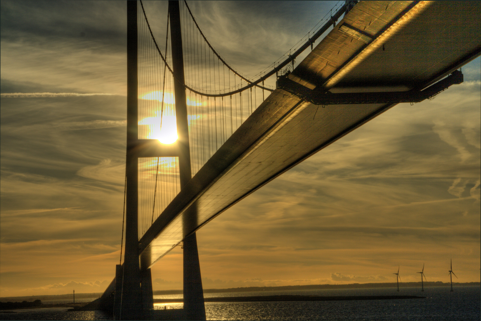 Baltic Sea Sunset Bridge