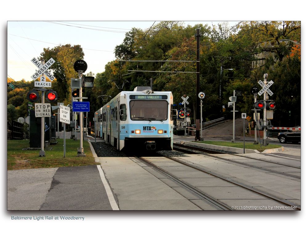 Baltimore Light Rail at Woodberry