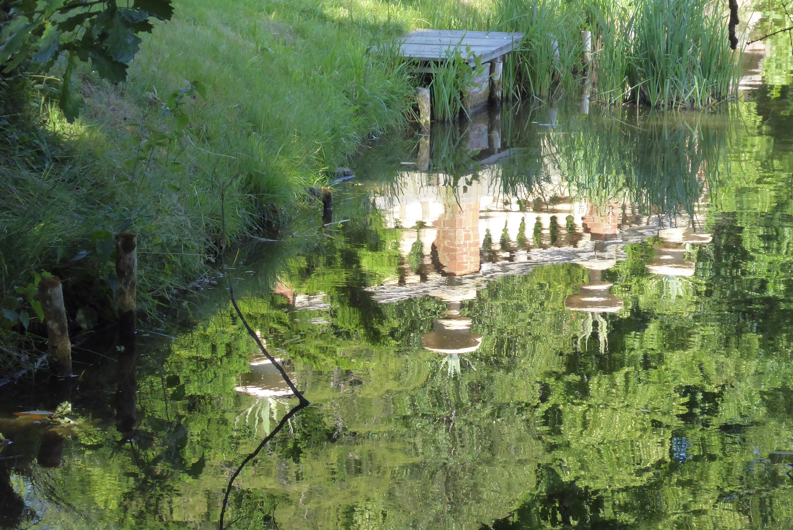 Balustrade am Teich