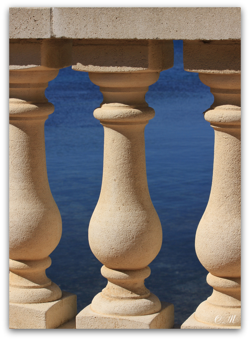 Balustrade en bord de mer