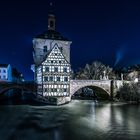 Bamberg altes Rathaus bei Nacht