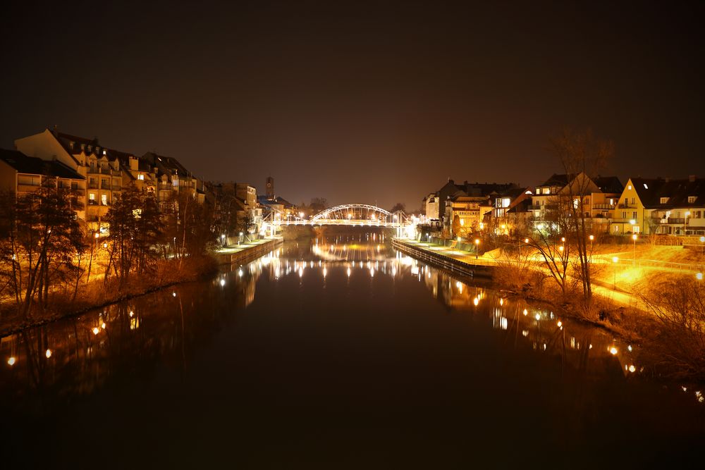 Bamberg bei Nacht - Kettenbrücke