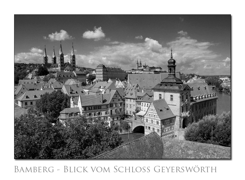 Bamberg - Blick vom Schloss Geyerswörth