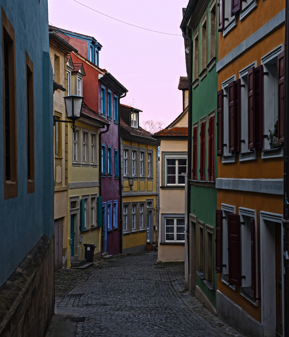 Bamberg - farbenfrohe Gasse