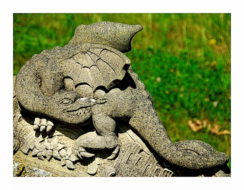 Bamberger Ansichten (23): Am Brunnen im Park von Schloß Seehof...