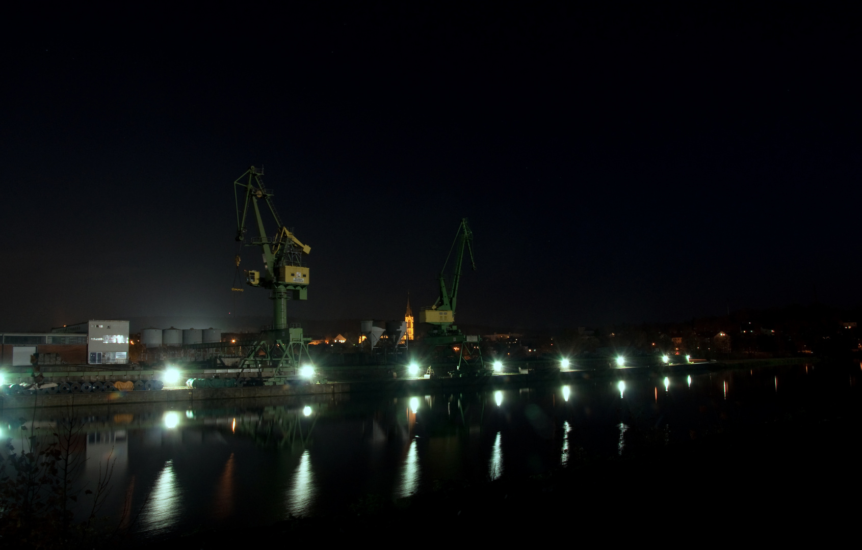 Bamberger Hafen bei Nacht III