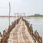 Bamboo bridge Kampong Cham Bambusbrücke