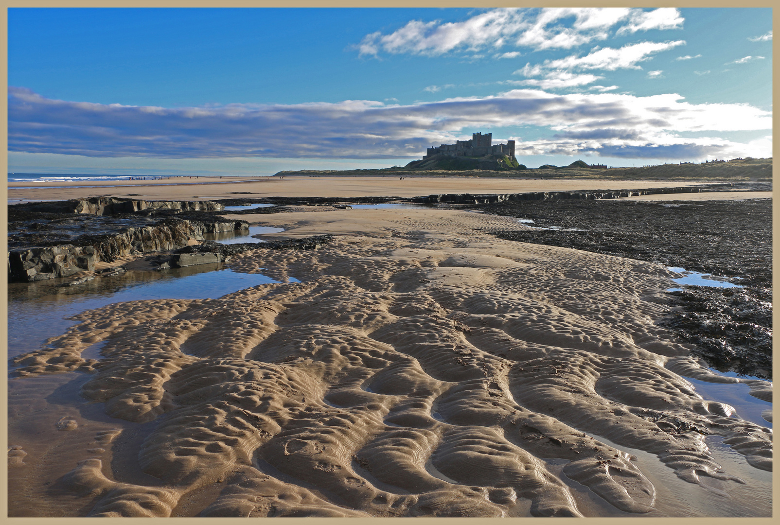 bamburgh castle in winter 3