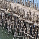 Bambusbrücke am Mekong