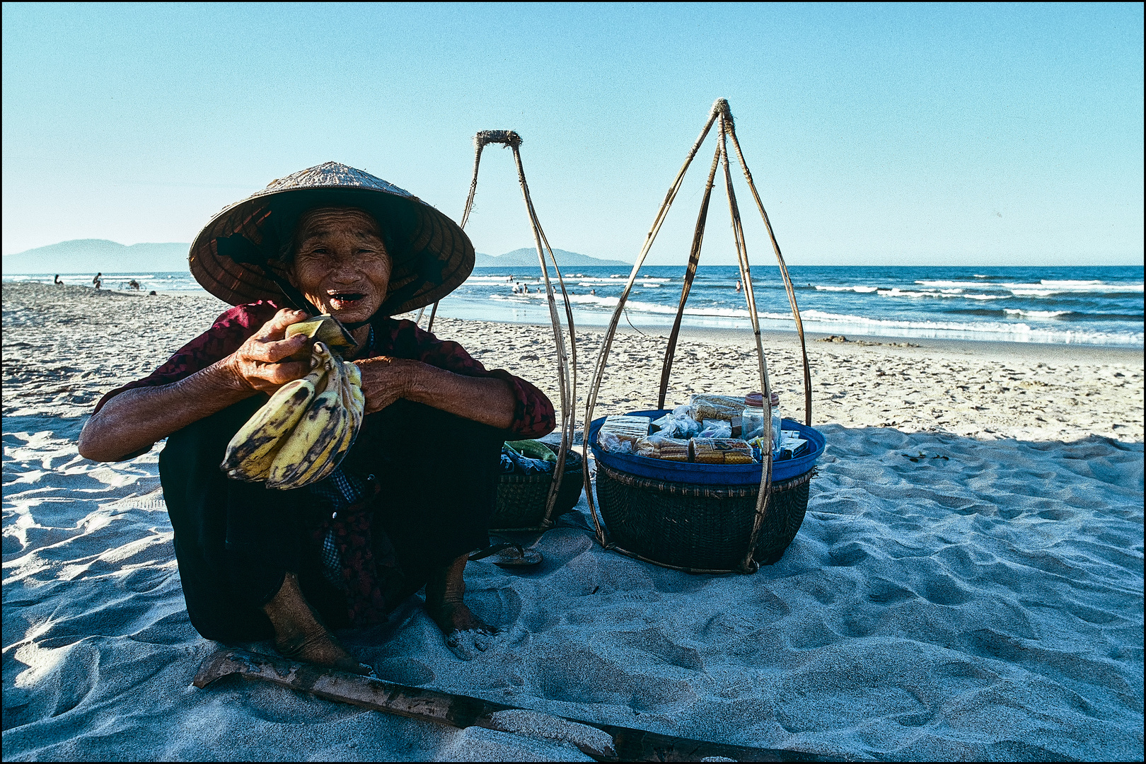 Bananen am Strand von Da Nang, Vietnam.