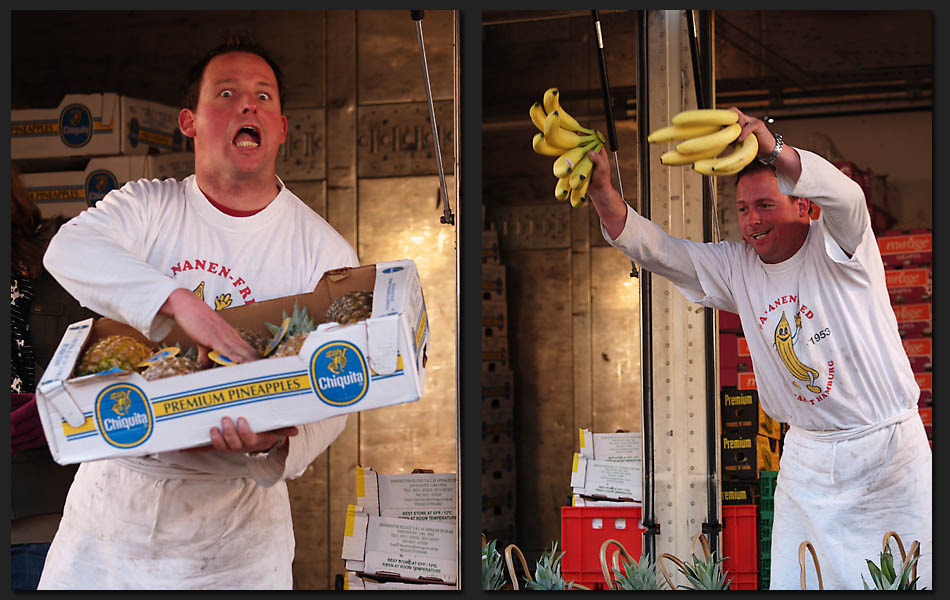 Bananen-Fred auf dem Hamburger Fischmarkt