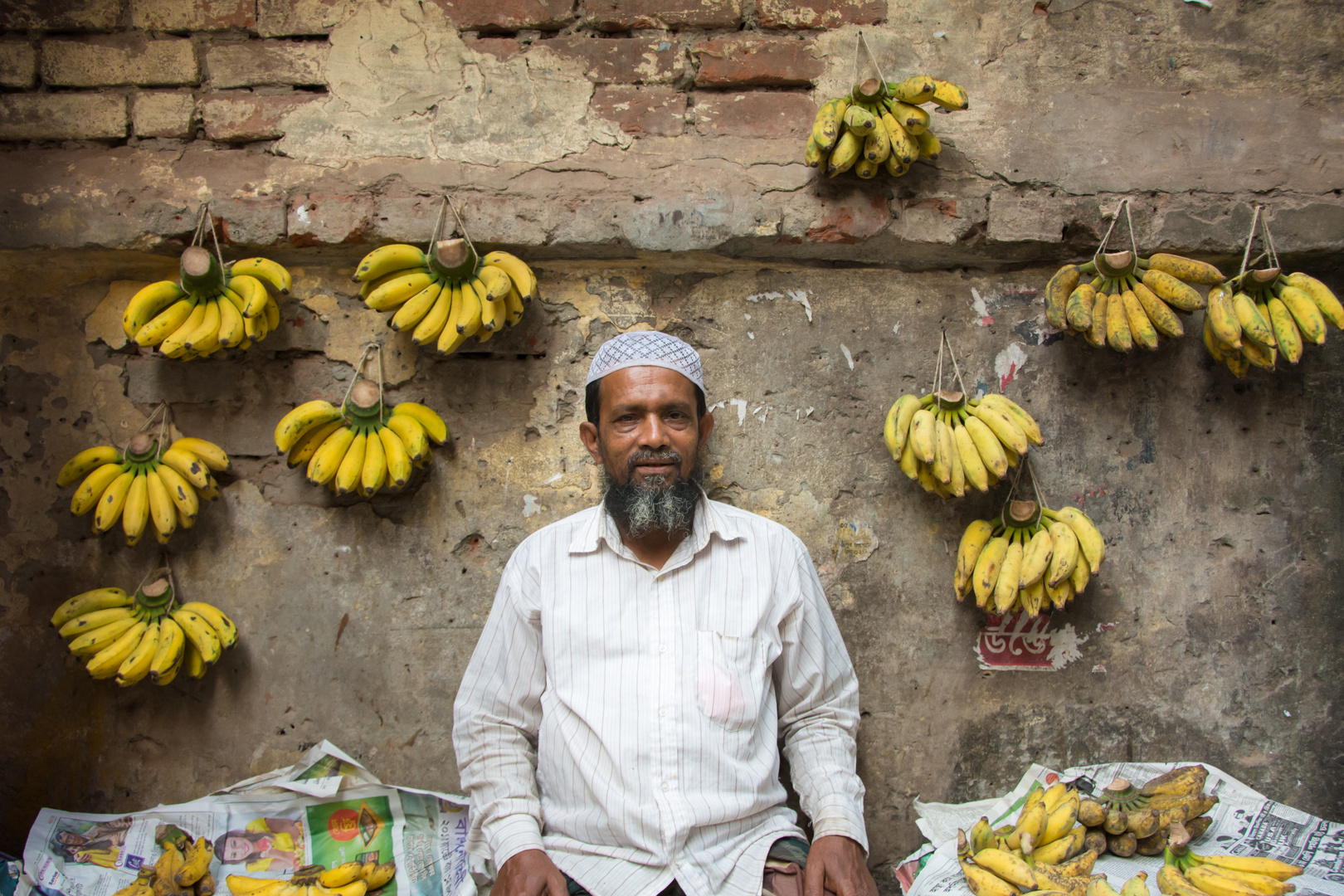 Bananenverkäufer in Bangladesch