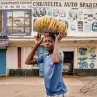 Bananenverkäufer in Lusaka
