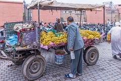 Bananenverkäufer in Marrakesch