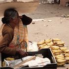 Bananenverkäuferin in Indien