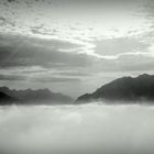 Banc de brume sur le lac Léman