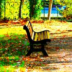 banc en automne