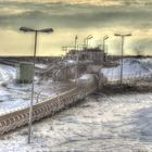 Bandübergabe Station im Schnee