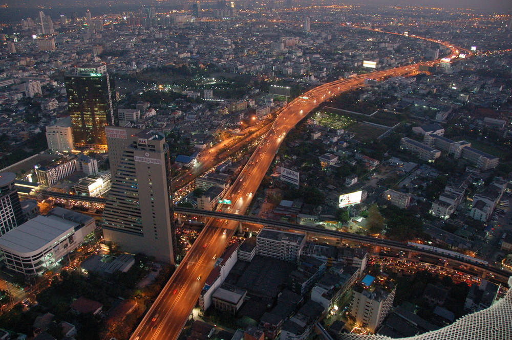Bangkok  after Sunset from   State Tower