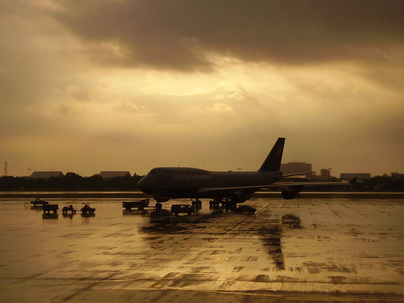 Bangkok Airport early in the morning