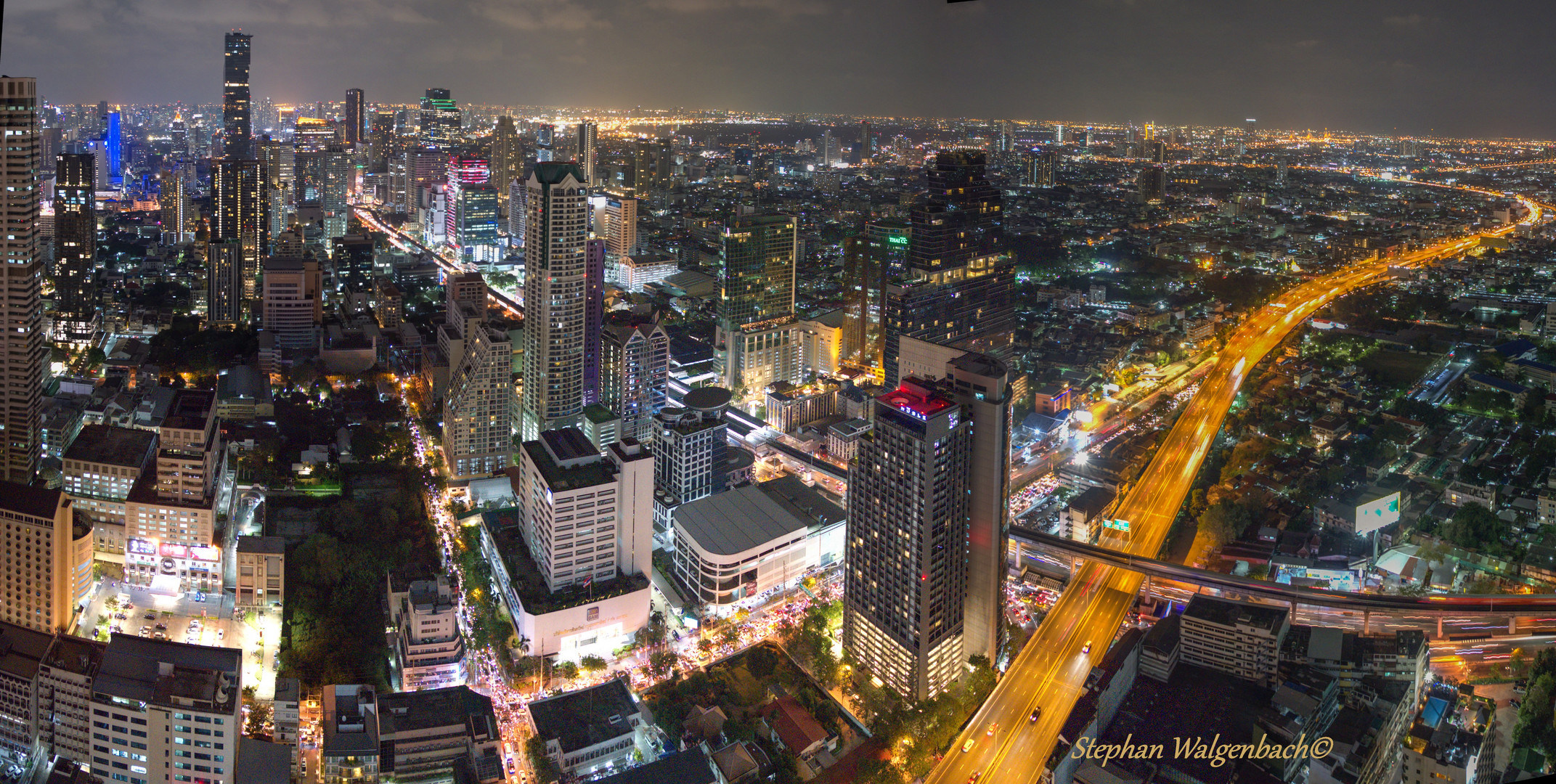 Bangkok by night Sathon District