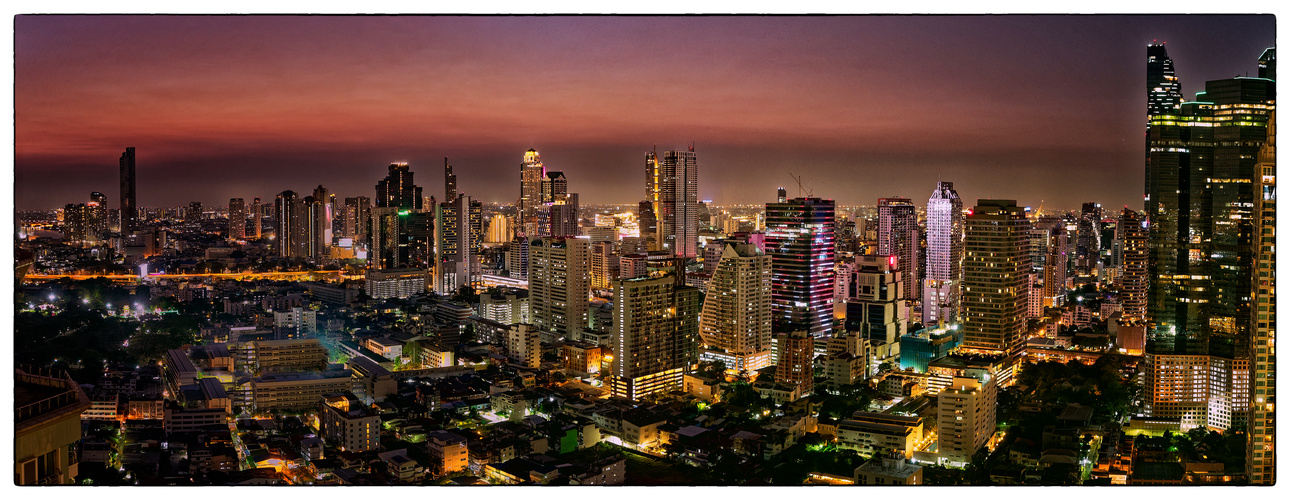 Bangkok Panorama bei Nacht