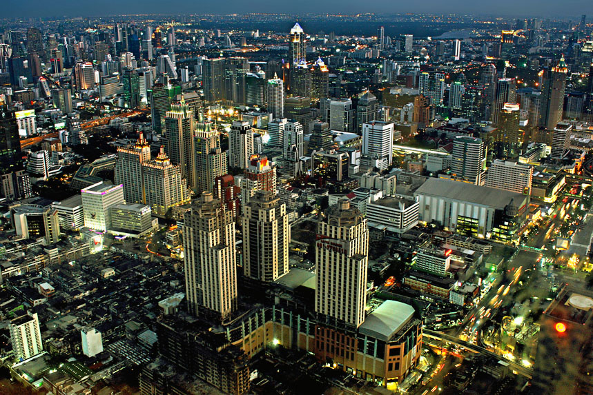Bangkok Skyline Blick vom Baiyoke Tower II (304 Meter)