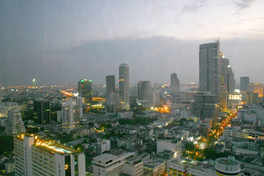 Bangkok vom Hotelzimmer aus gesehen