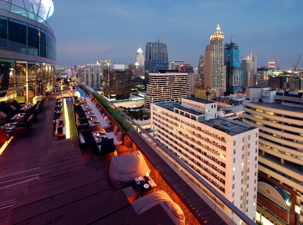 Bangkok zur blauen Stunde