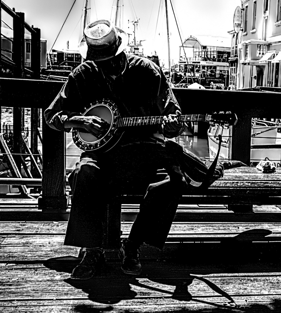 Banjospieler in der Waterfront Kapstadt .....