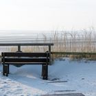 Bank am Strand der Nordsee