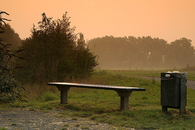 Bank am Wegesrand