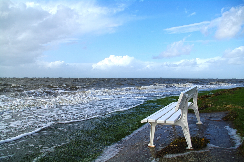 Bank an der Nordsee