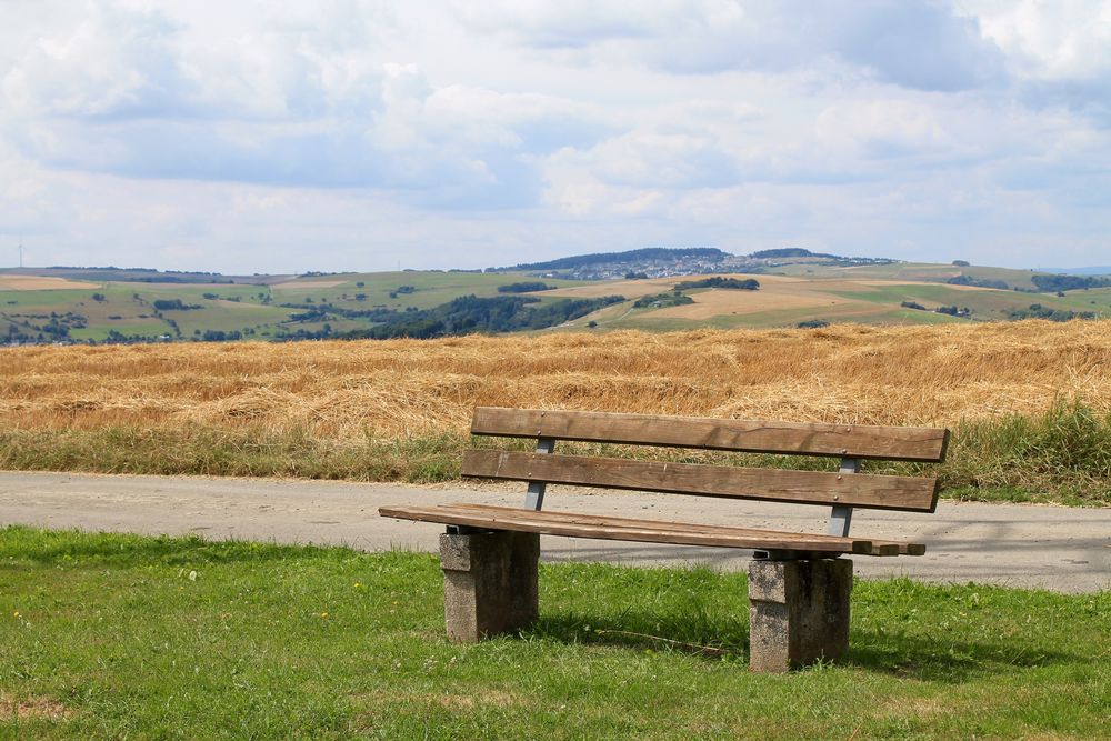 Bank im Einklang mit der Natur