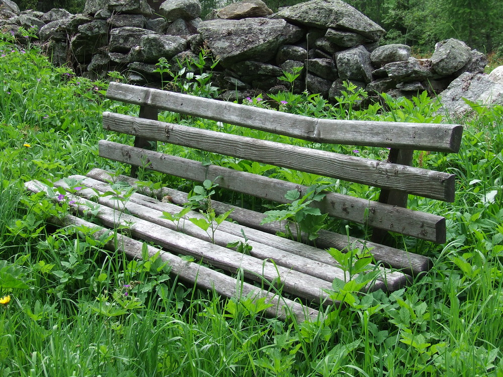 Bank im Oberwallis, Schweiz