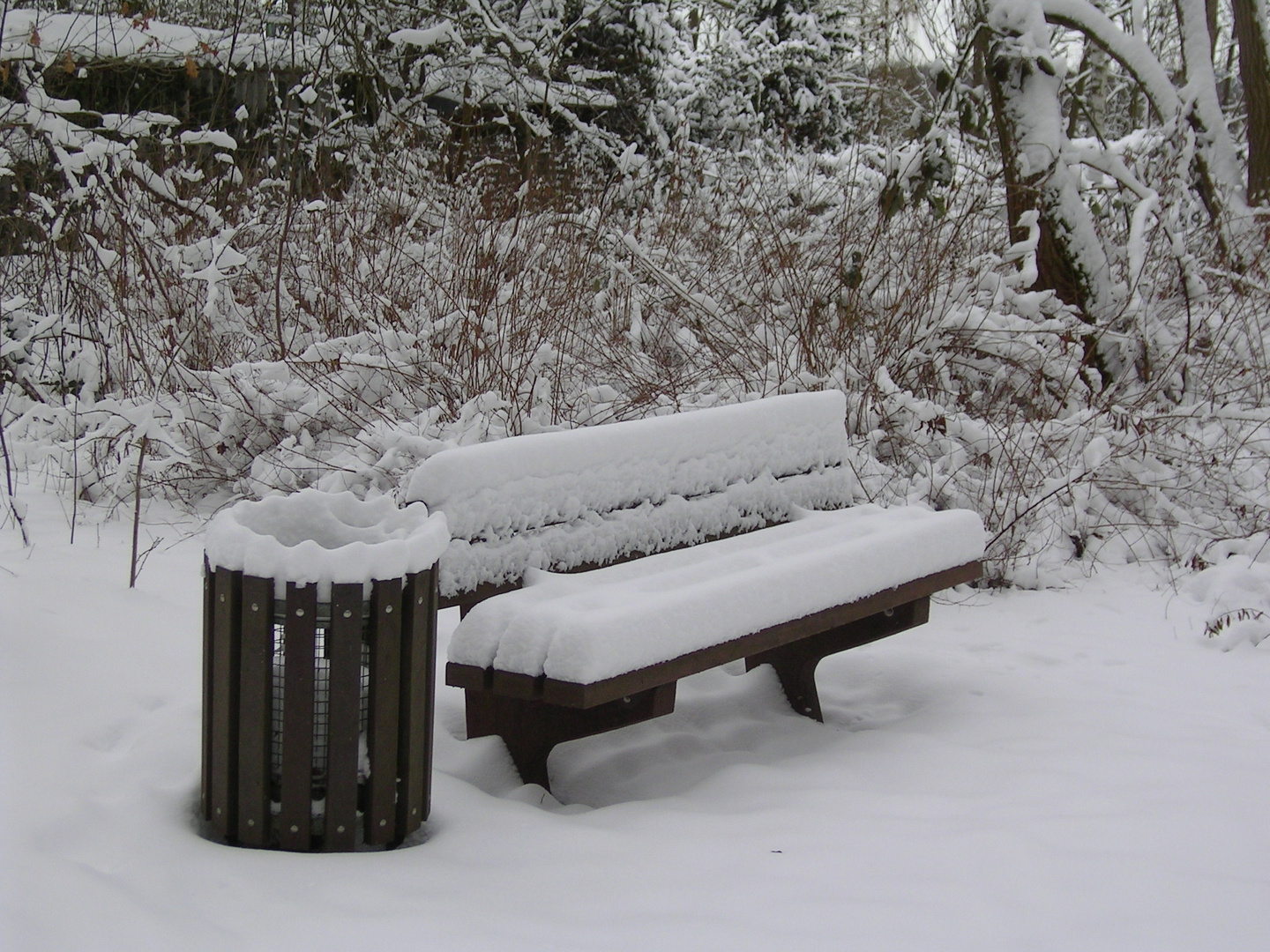 Bank im Schnee